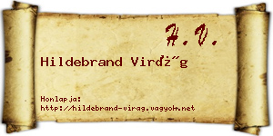 Hildebrand Virág névjegykártya